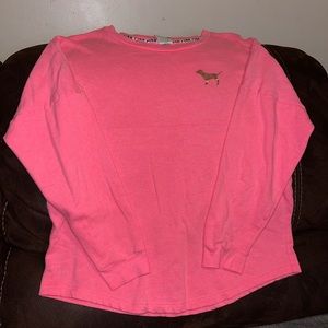 Neon Pink PINK Crew Cut Sweatshirt